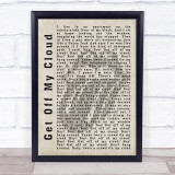 The Rolling Stones Get Off My Cloud Shadow Song Lyric Quote Print