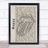 The Rolling Stones Happy Shadow Song Lyric Quote Print
