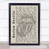The Rolling Stones Harlem Shuffle Shadow Song Lyric Quote Print