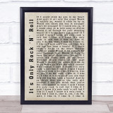 The Rolling Stones Its Only Rock N Roll Shadow Song Lyric Quote Print