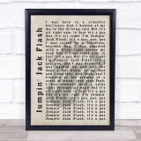 The Rolling Stones Jumpin' Jack Flash Shadow Song Lyric Quote Print