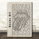 The Rolling Stones Rocks Off Shadow Song Lyric Quote Print