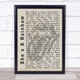 The Rolling Stones Shes A Rainbow Shadow Song Lyric Quote Print