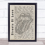 The Rolling Stones Streets Of Love Shadow Song Lyric Quote Print