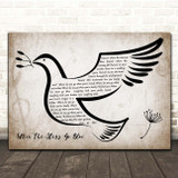 Ryan Adams When The Stars Go Blue Vintage Dove Bird Song Lyric Print