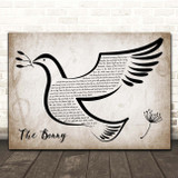 Gerry Cinnamon The Bonny Vintage Dove Bird Song Lyric Print