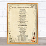 The Smiths There Is A Light That Never Goes Out Vintage Guitar Song Lyric Print