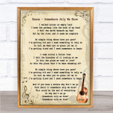 Keane Somewhere Only We Know Song Lyric Vintage Quote Print