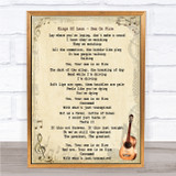 Kings Of Leon Sex On Fire Song Lyric Vintage Quote Print