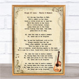 Kings Of Leon Waste A Moment Song Lyric Vintage Quote Print