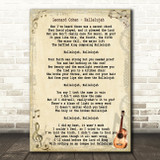 Leonard Cohen Hallelujah Song Lyric Vintage Quote Print