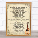 Bryan Adams Run To You Song Lyric Vintage Quote Print