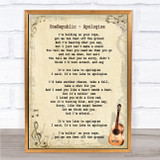 OneRepublic Apologize Song Lyric Vintage Quote Print