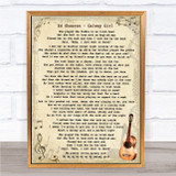 Ed Sheeran Galway Girl Song Lyric Vintage Quote Print