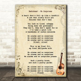 Radiohead No Surprises Song Lyric Vintage Quote Print