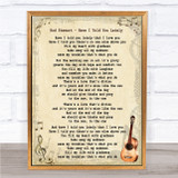 Rod Stewart Have I Told You Lately Song Lyric Vintage Quote Print