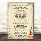 Simply Red If You Don't Know Me By Now Song Lyric Vintage Quote Print