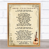 Simply Red If You Don't Know Me By Now Song Lyric Vintage Quote Print