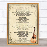 Terence Trent D'Arby Sign Your Name Song Lyric Vintage Quote Print