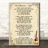 The Cranberries Linger Song Lyric Vintage Quote Print