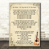 The Kinks All Day And All Of The Night Song Lyric Vintage Quote Print