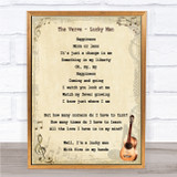 The Verve Lucky Man Song Lyric Vintage Quote Print