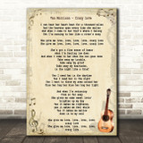 Van Morrison Crazy Love Song Lyric Vintage Quote Print