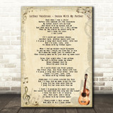 Luther Vandross - Dance With My Father Song Lyric Guitar Quote Print