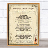 REO Speedwagon - Keep On Loving You Song Lyric Guitar Quote Print