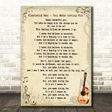 Fleetwood Mac You Make Loving Fun Song Lyric Vintage Quote Print