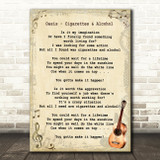 Oasis Cigarettes & Alcohol Song Lyric Vintage Quote Print