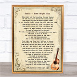Oasis Some Might Say Song Lyric Vintage Quote Print
