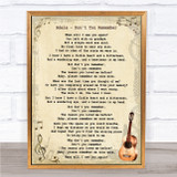 Adele Don't You Remember Song Lyric Vintage Quote Print