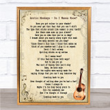 Arctic Monkeys Do I Wanna Know Song Lyric Vintage Quote Print