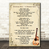 Christina Perri A Thousand Years Song Lyric Vintage Quote Print