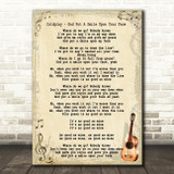 Coldplay God Put A Smile Upon Your Face Song Lyric Vintage Quote Print
