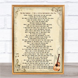 The New Seekers I Get a Little Sentimental over You Vintage Guitar Song Lyric Music Art Print