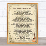 Black Sabbath Heaven And Hell Song Lyric Quote Print