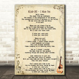 Blink-182 I Miss You Song Lyric Quote Print