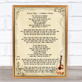 Alicia Keys A Woman's Worth Song Lyric Quote Print