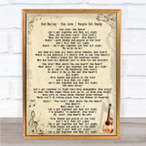 Bob Marley One Love People Get Ready Song Lyric Quote Print