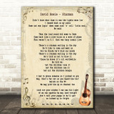 David Bowie Starman Song Lyric Quote Print