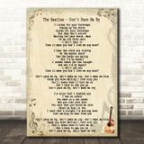 The Beatles Don't Pass Me By Song Lyric Quote Print