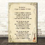 The Beatles I Forgot To Remember To Forget Song Lyric Quote Print