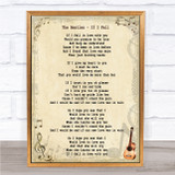 The Beatles If I Fell Song Lyric Quote Print