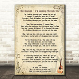 The Beatles I'm Looking Through You Song Lyric Quote Print