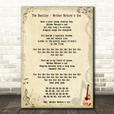 The Beatles Mother Nature's Son Song Lyric Quote Print