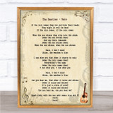 The Beatles Rain Song Lyric Quote Print