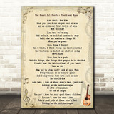 The Beautiful South Prettiest Eyes Song Lyric Quote Print