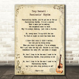 Tony Bennett Fascinatin' Rhythm Song Lyric Quote Print